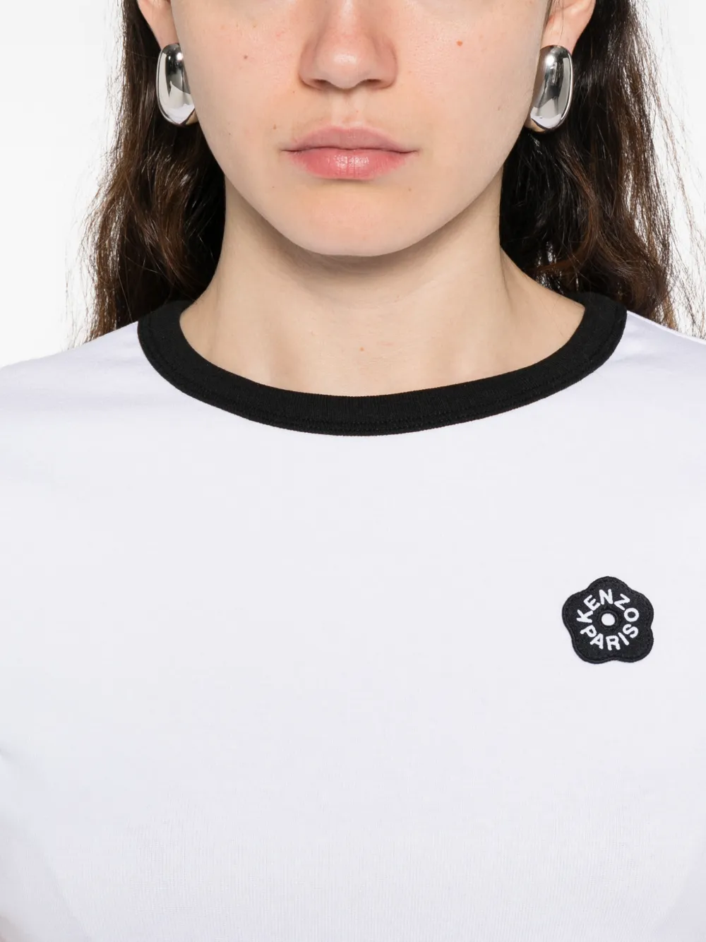 Kenzo T-shirt met bloemenpatroon Wit