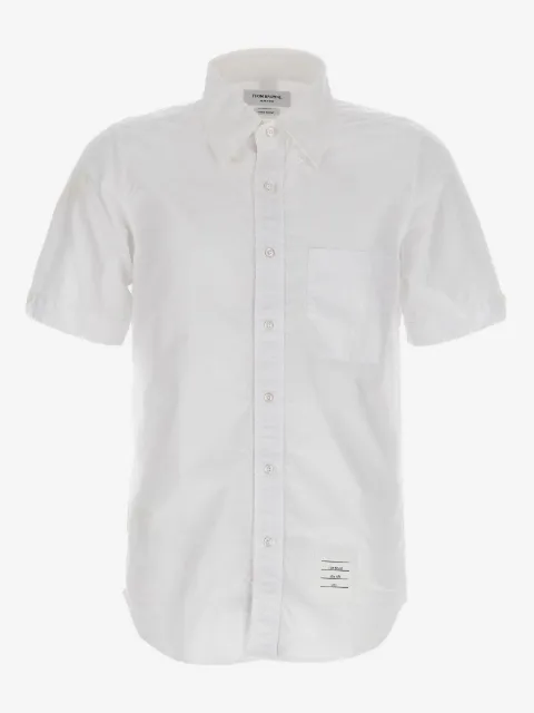 Thom Browne camisa Oxford Grosgrain con mangas cortas