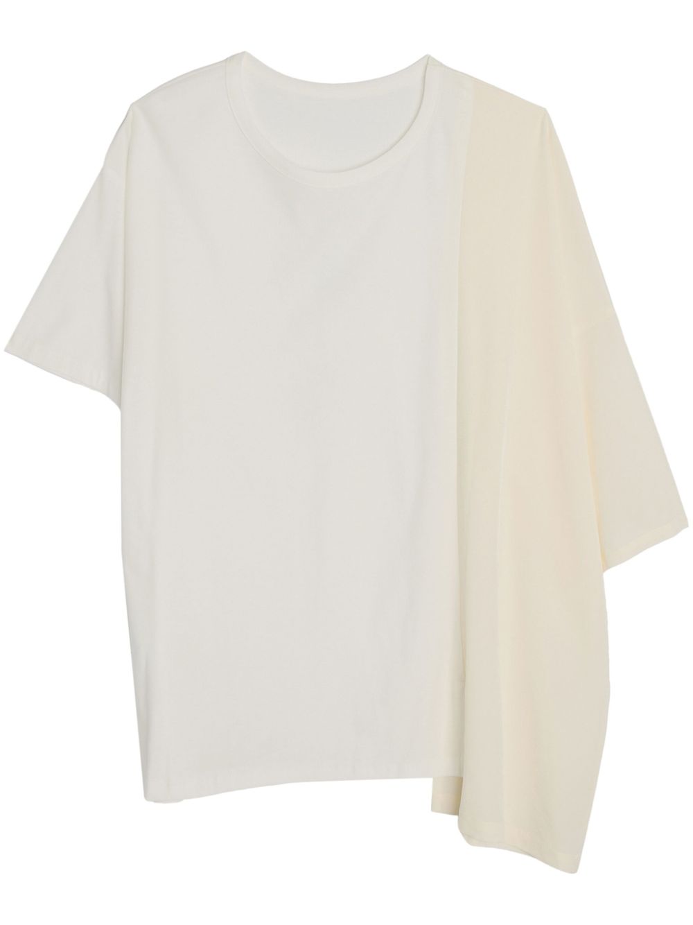 Y's asymmetric cotton T-shirt - Neutrals