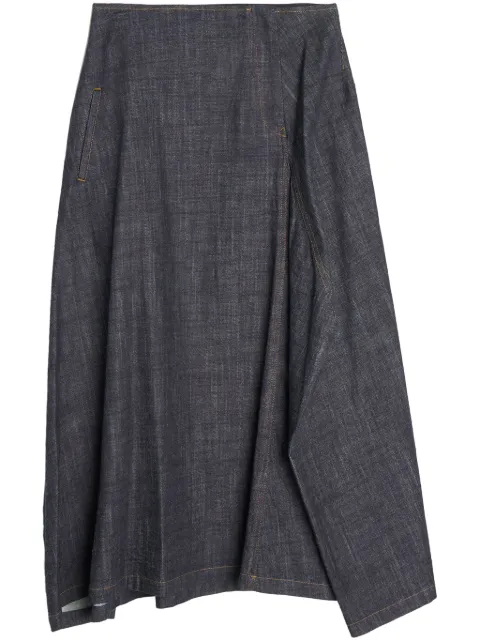 Y's falda midi Y-Panel Tucked