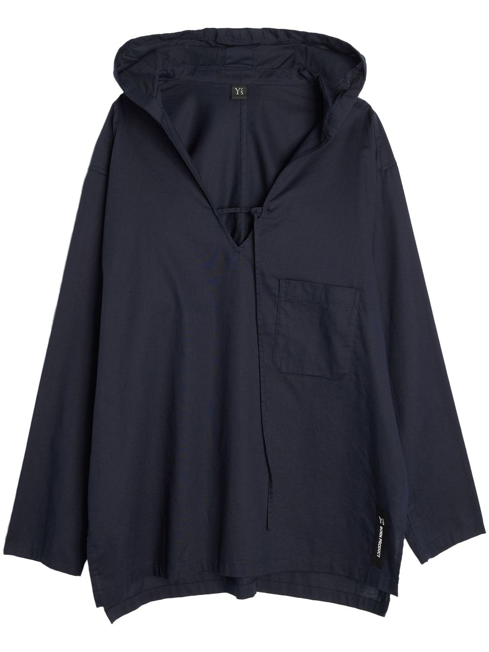 Y's split-neck hoodie - Blue