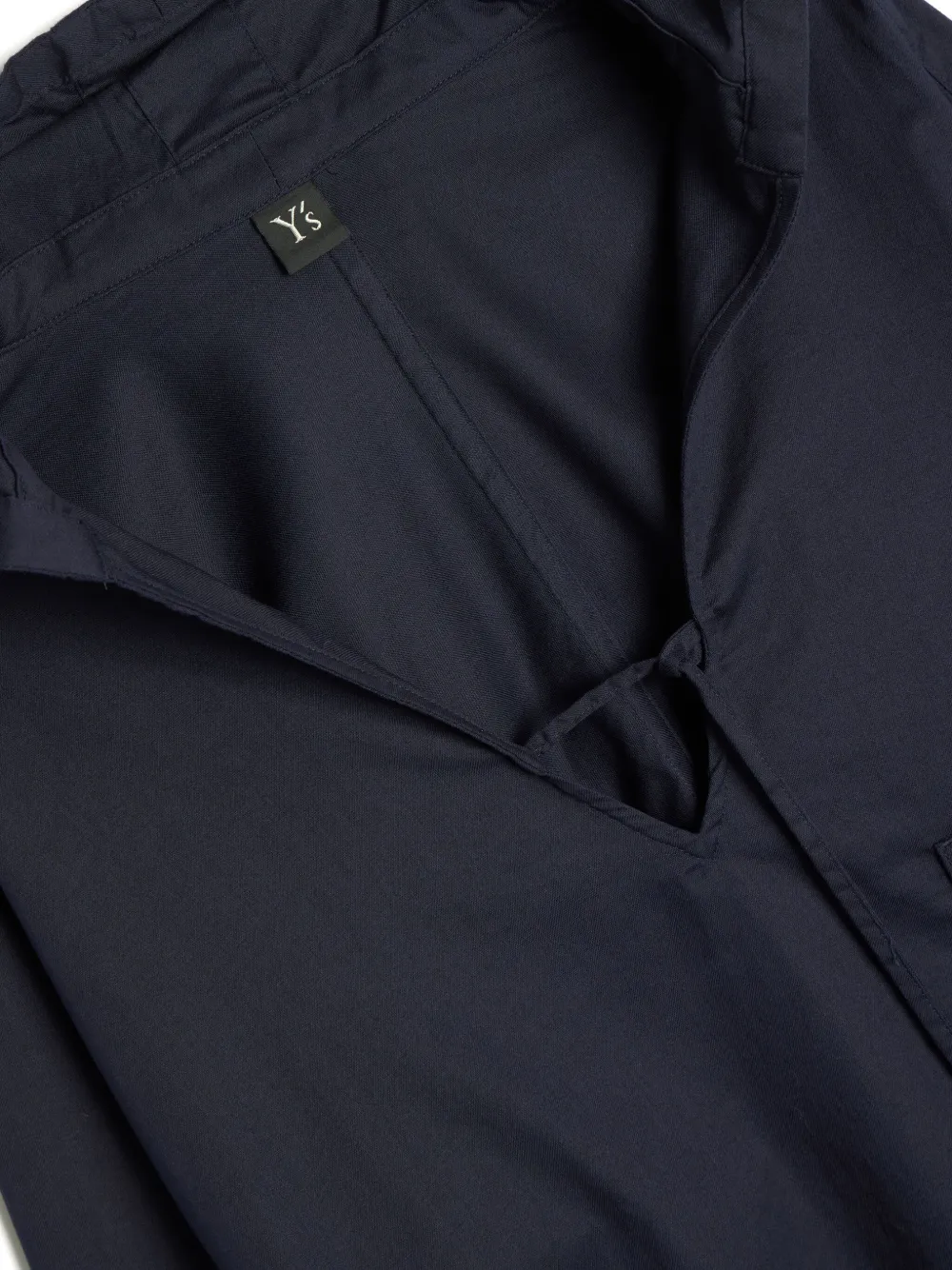 Y's Split-neck Hoodie In Blue