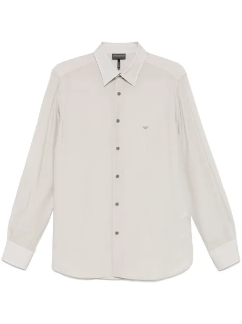 Emporio Armani camisa con estampado de rayas diplomáticas