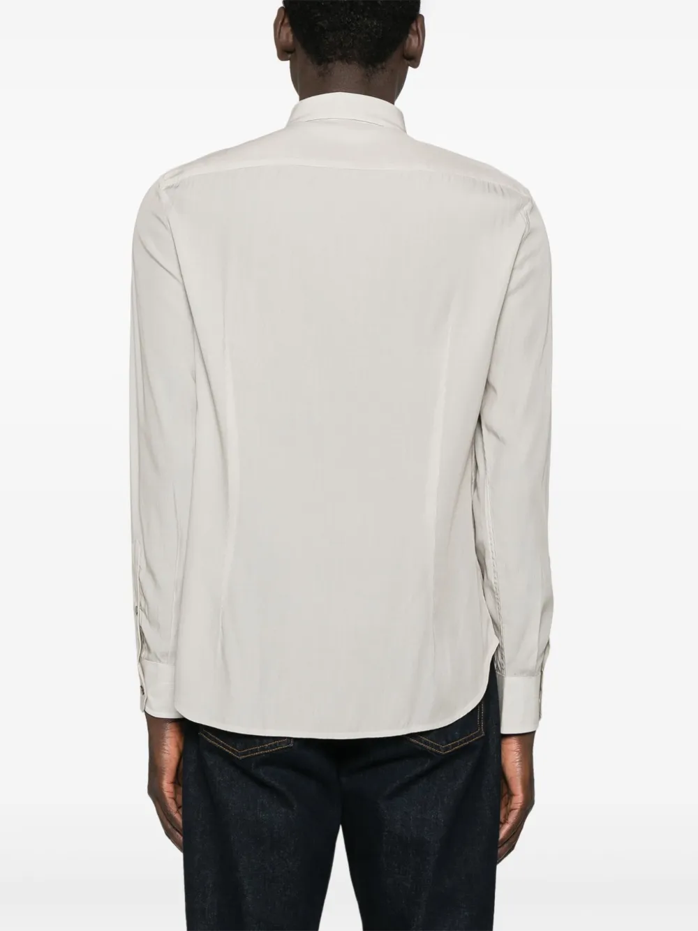 Emporio Armani Overhemd met krijtstreep Beige