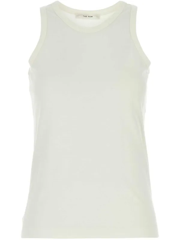 Tシャツ・カットソー THE ROW White Cotton Blend Marius Tank Top 27827787_57483396_600.jpg