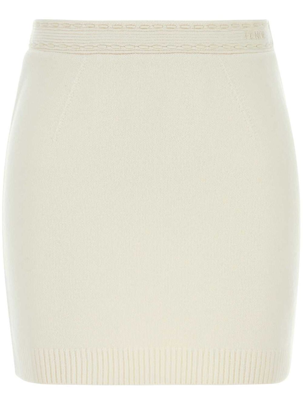 FENDI cashmere mini skirt - White