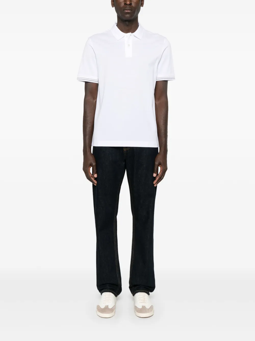 BOSS Katoenen poloshirt - Wit