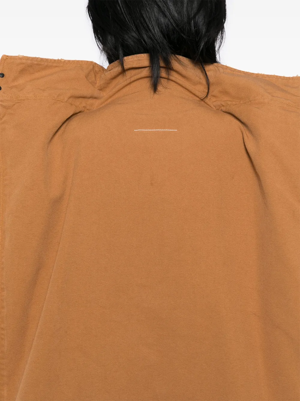 MM6 Maison Margiela Katoenen jack met rits Bruin