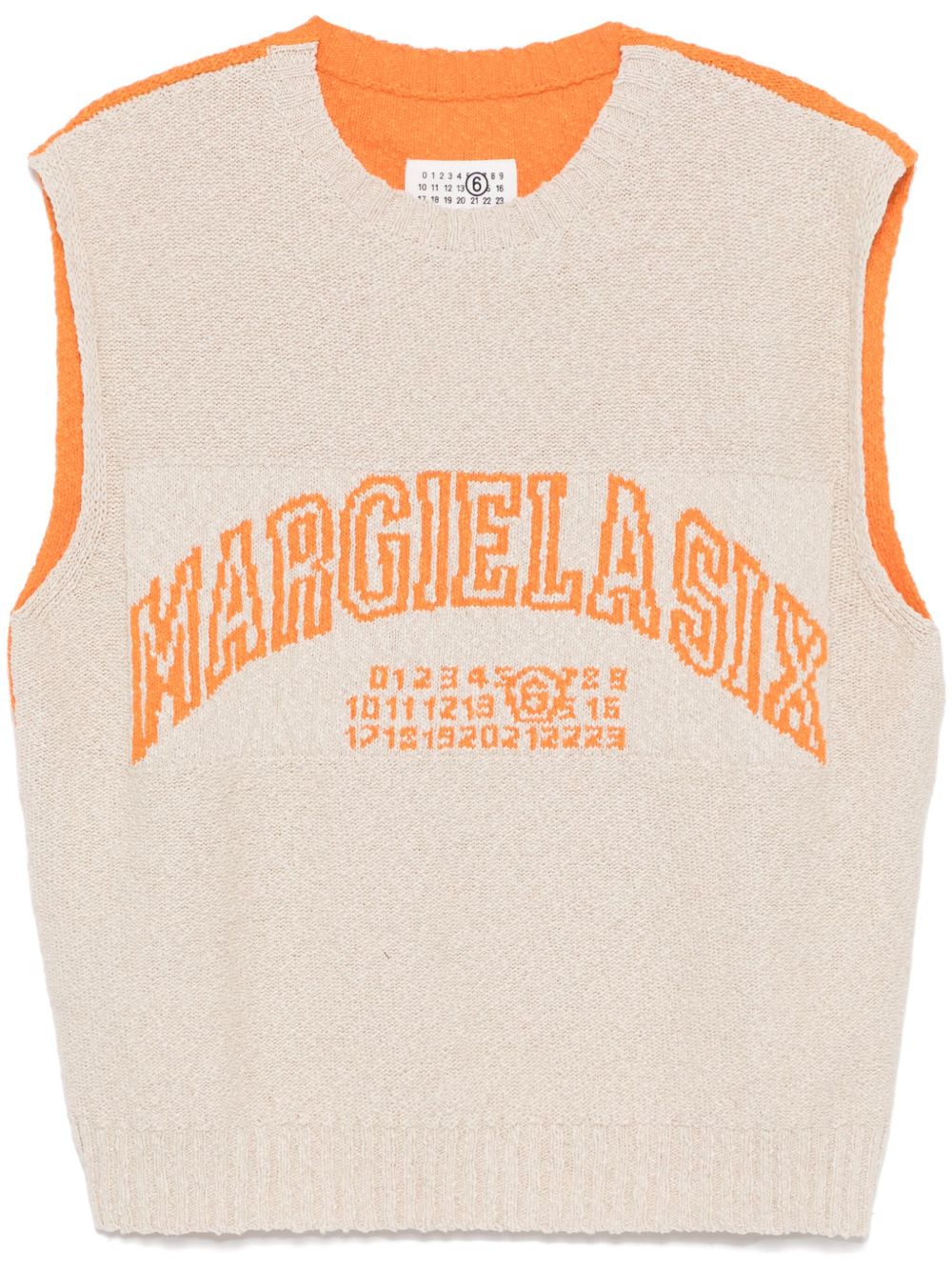 MM6 Maison Margiela Vest met patchwork Oranje