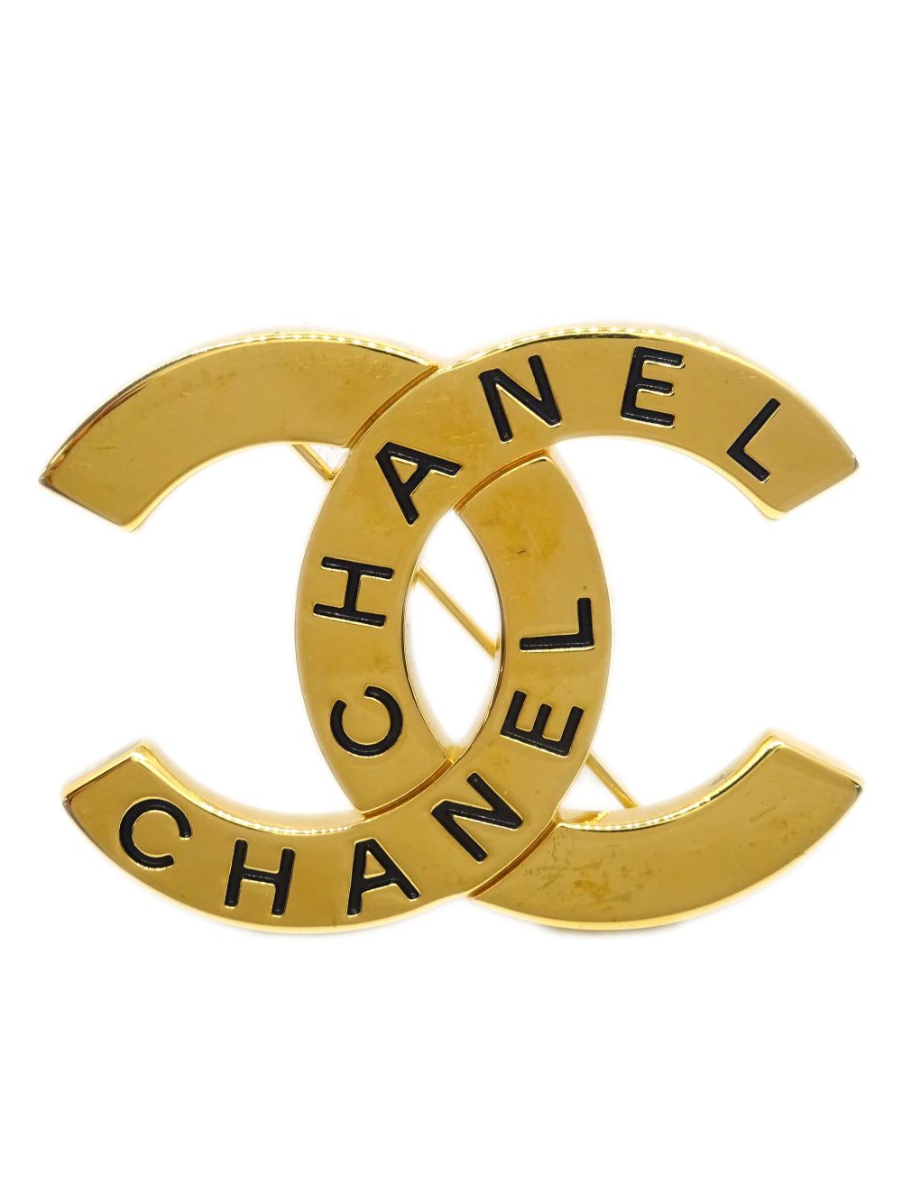 Pre-owned Chanel 1998 Cc Brooch In Gold