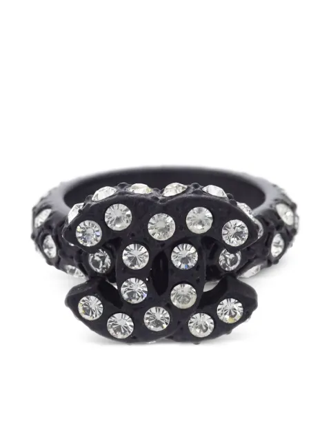 CHANEL Pre-Owned 2002 rhinestone-embellished ring