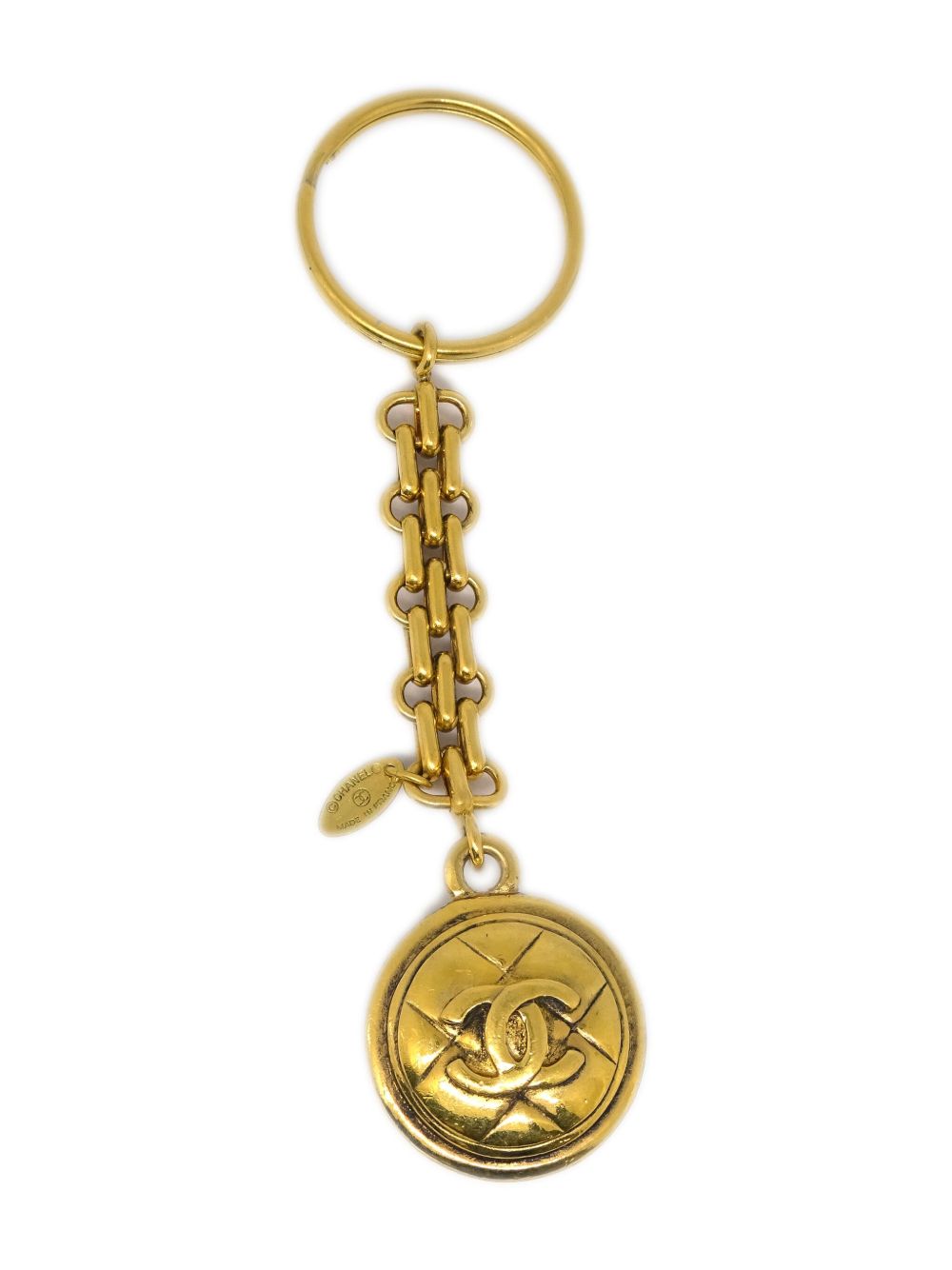 CHANEL Pre-Owned 1990-2000s CC medallion keychain - Gold