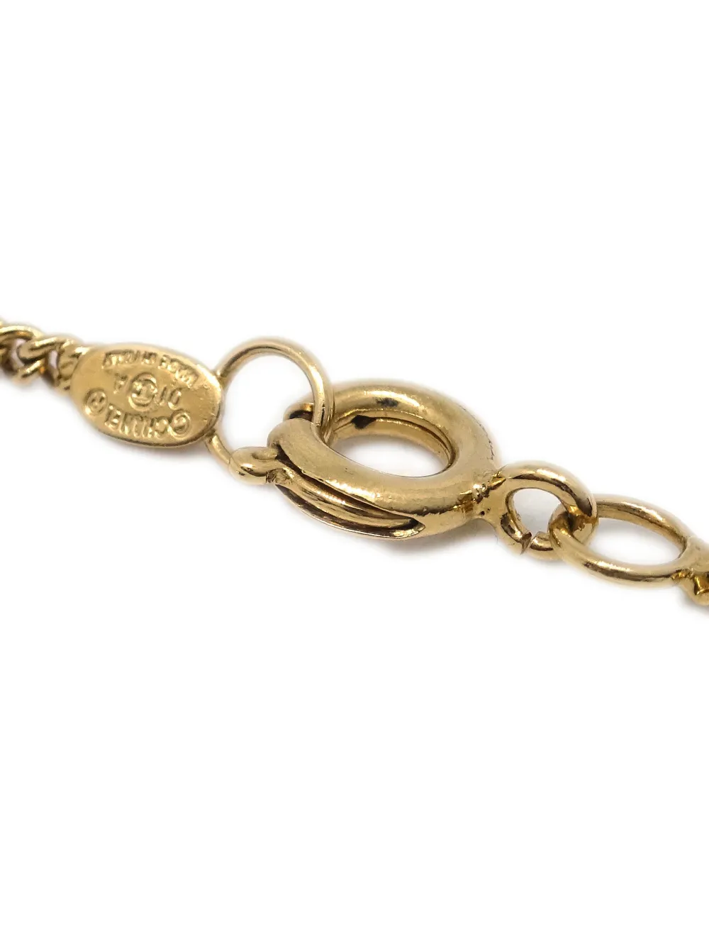 Pre-owned Chanel 2001 Coco Chain Necklace In Gold