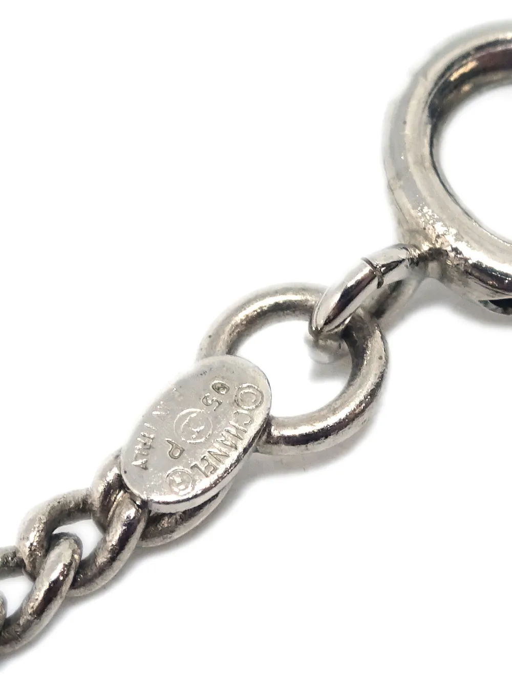 Pre-owned Chanel 2005 Cc Chain Necklace In Silver
