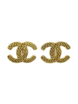 CHANEL Pre-Owned 1990s ロゴプレート ブローチ | ゴールドトーン