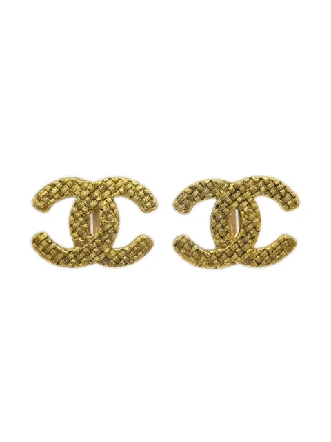 CHANEL Pre-Owned 1990-2000s CC clip-on earrings
