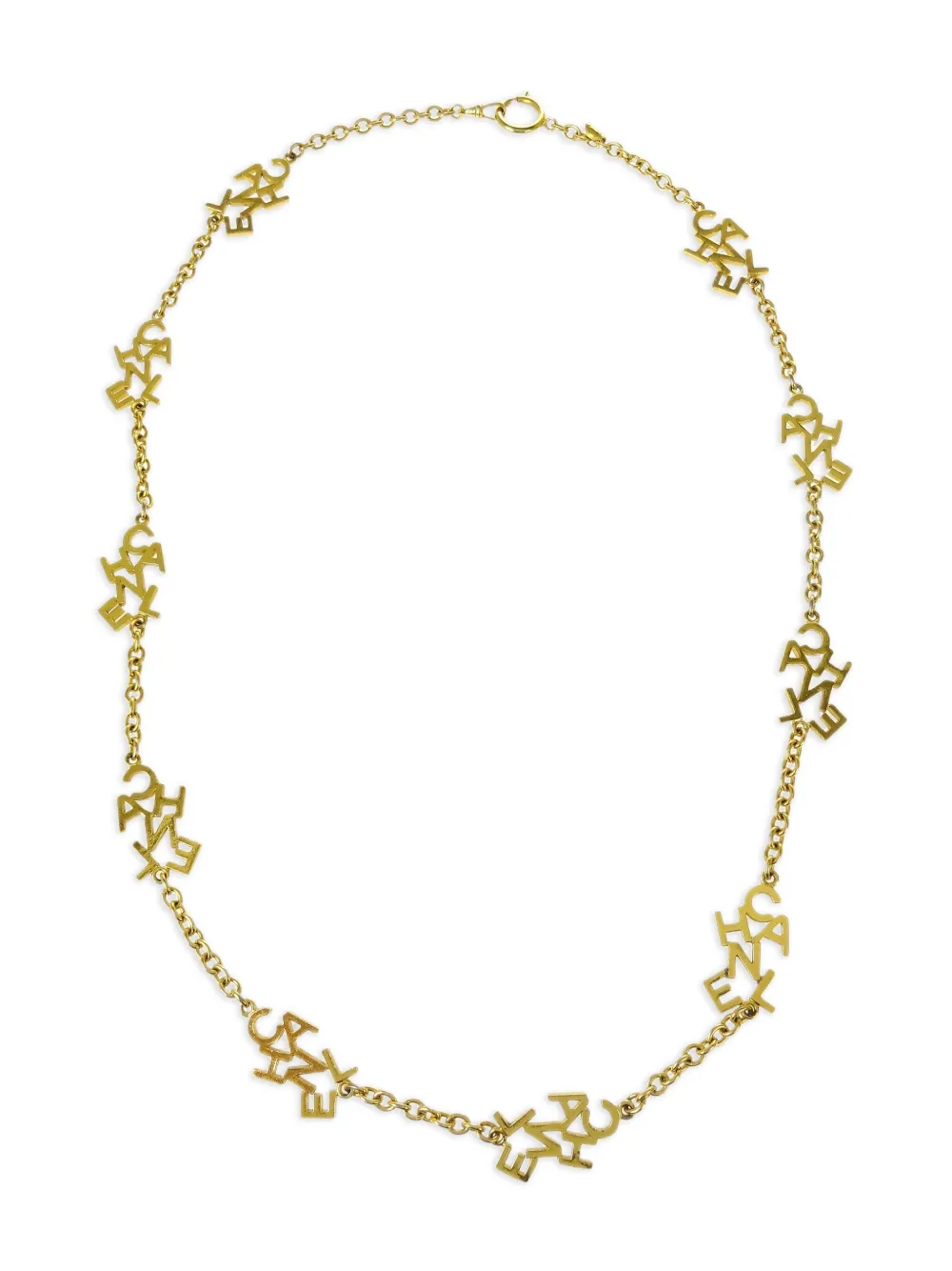 CHANEL Pre-Owned 1990-2000 logo chain necklace | Gold | Image 1
