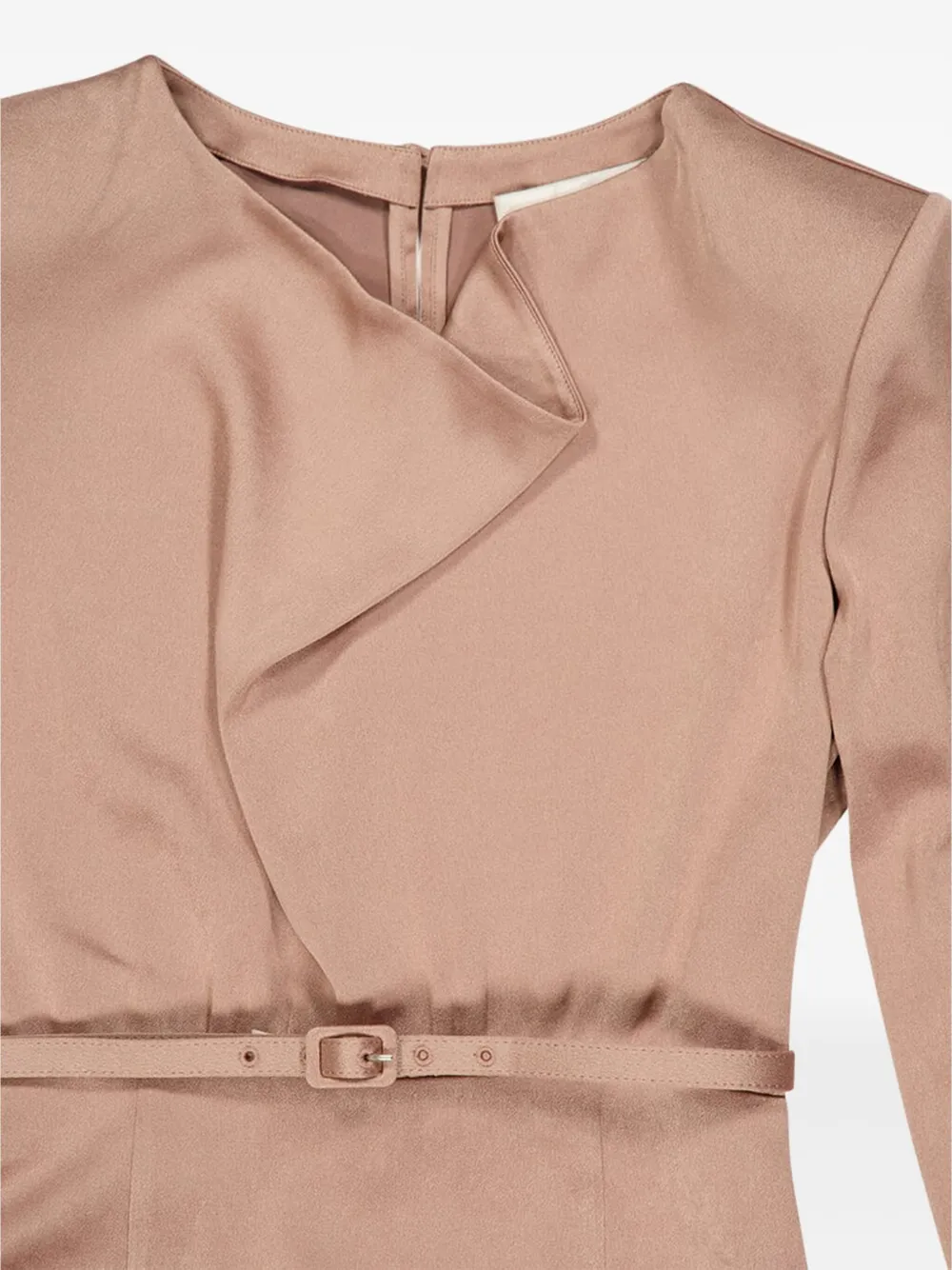 Roland Mouret cowl-neck midi dress Beige