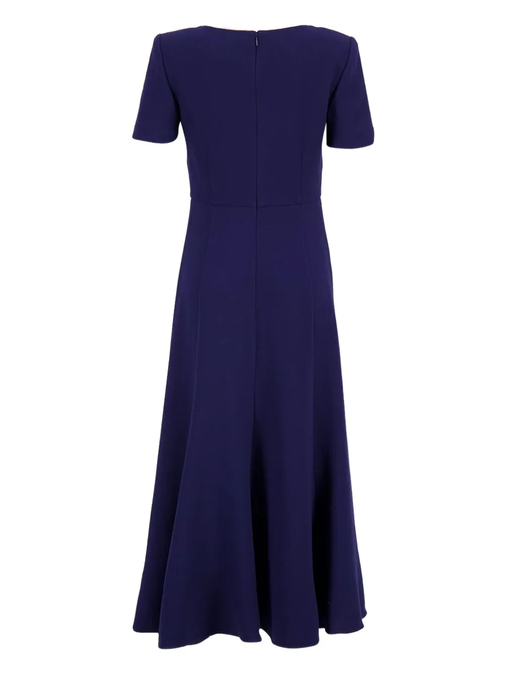 Roland Mouret Wollen crêpe midi-jurk - Blauw