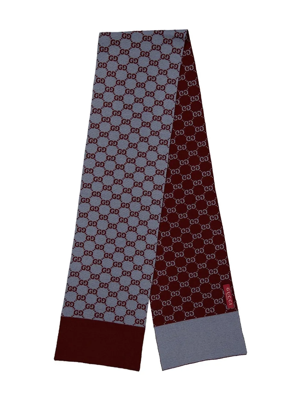 Gucci Gg Pattern Scarf In Gray