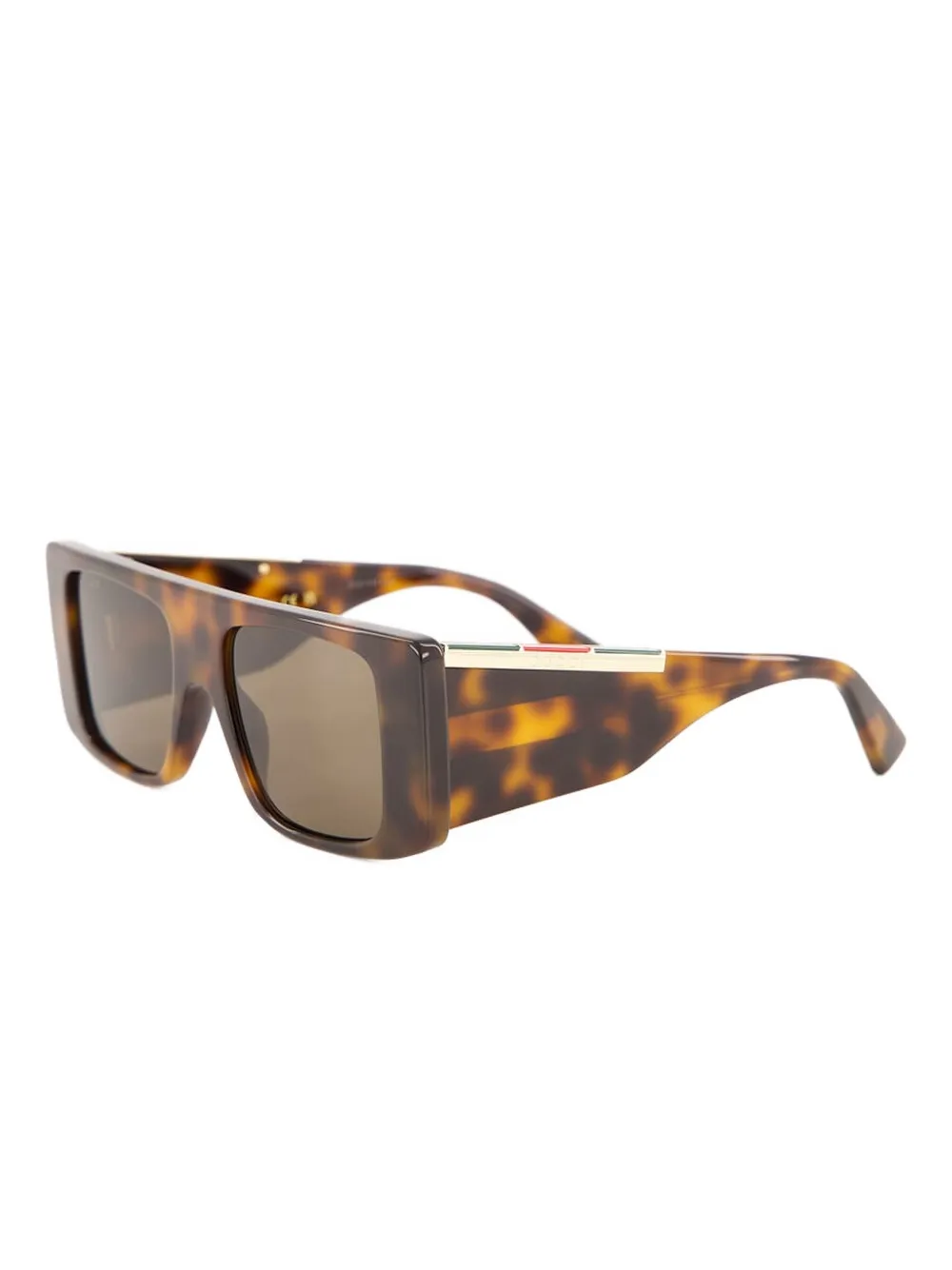  Gucci Eyewear Rectangle-frame Sunglasses - Brown 