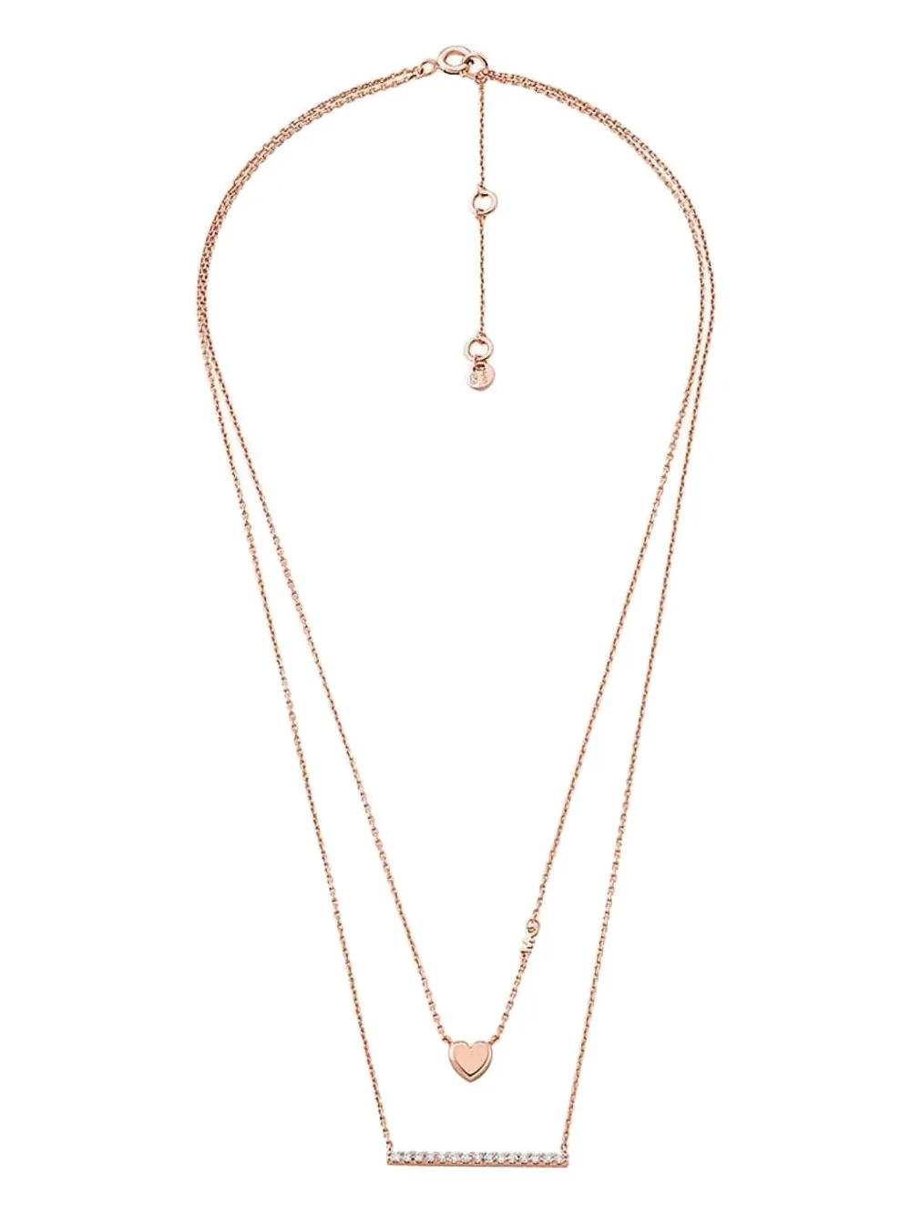 Michael Kors ダブルレイヤー ネックレス - ROSEGOLD Michael Kors ダブルレイヤー ネックレス - ROSEGOLD