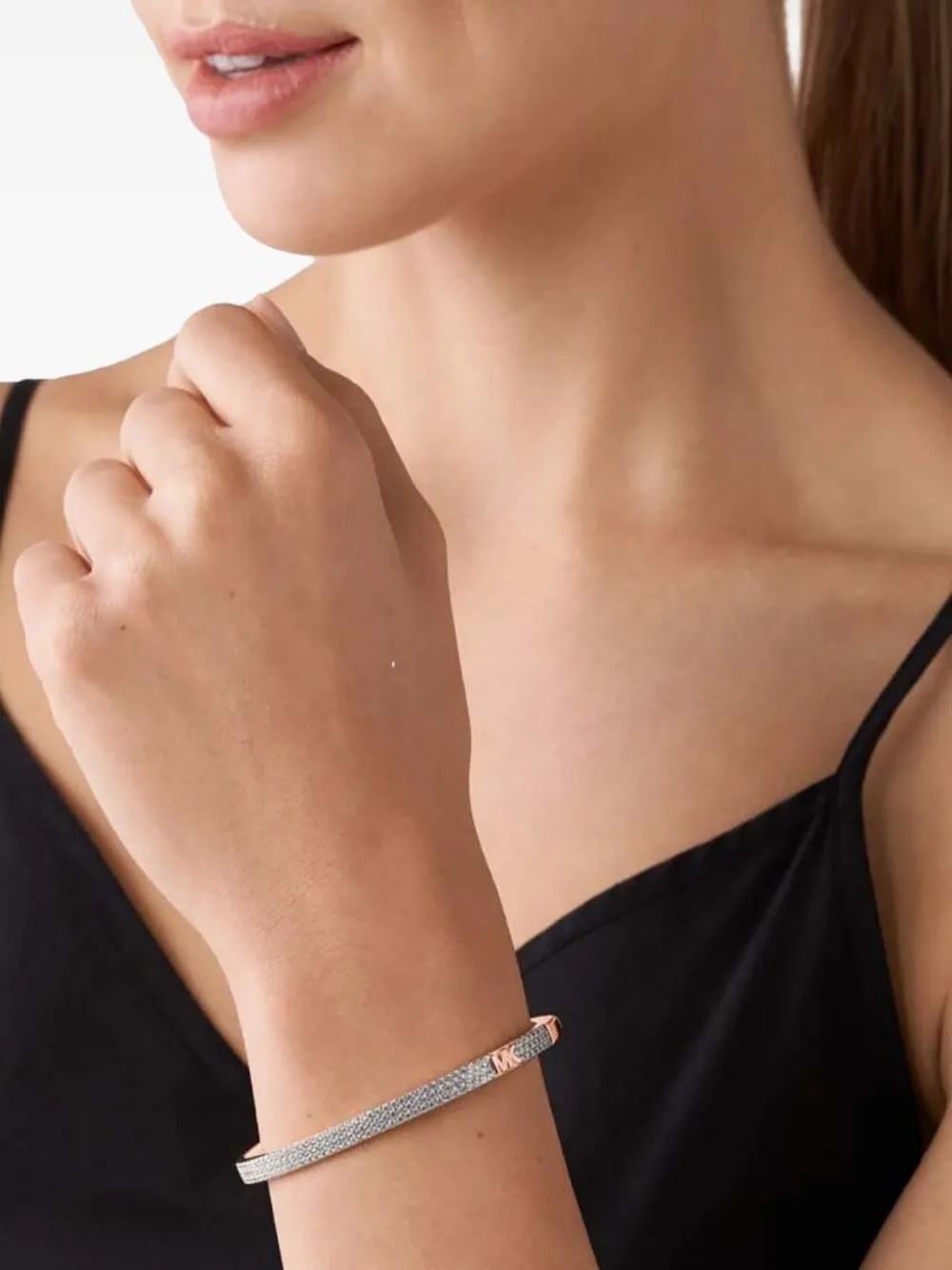 Michael Kors rose-gold pave bracelet - Goud