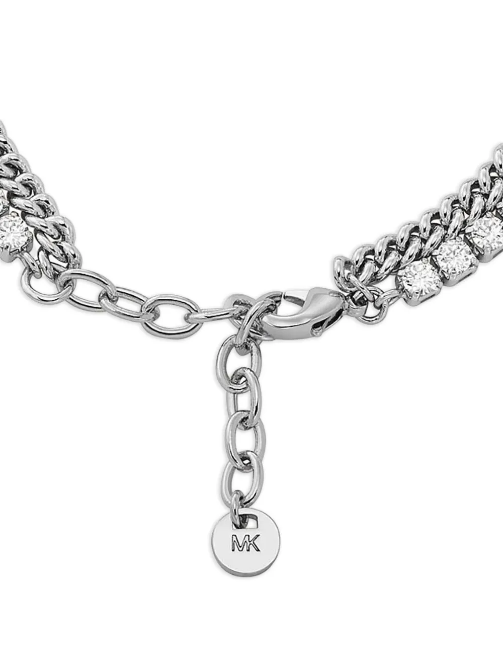 Michael Kors crystal-embellished chain bracelet - Zilver