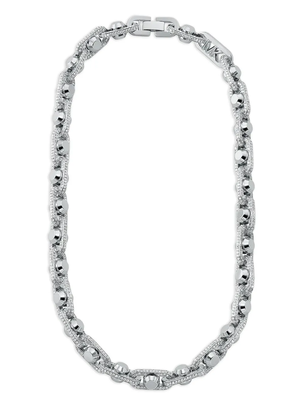 Michael Kors studded chain necklace - Argento