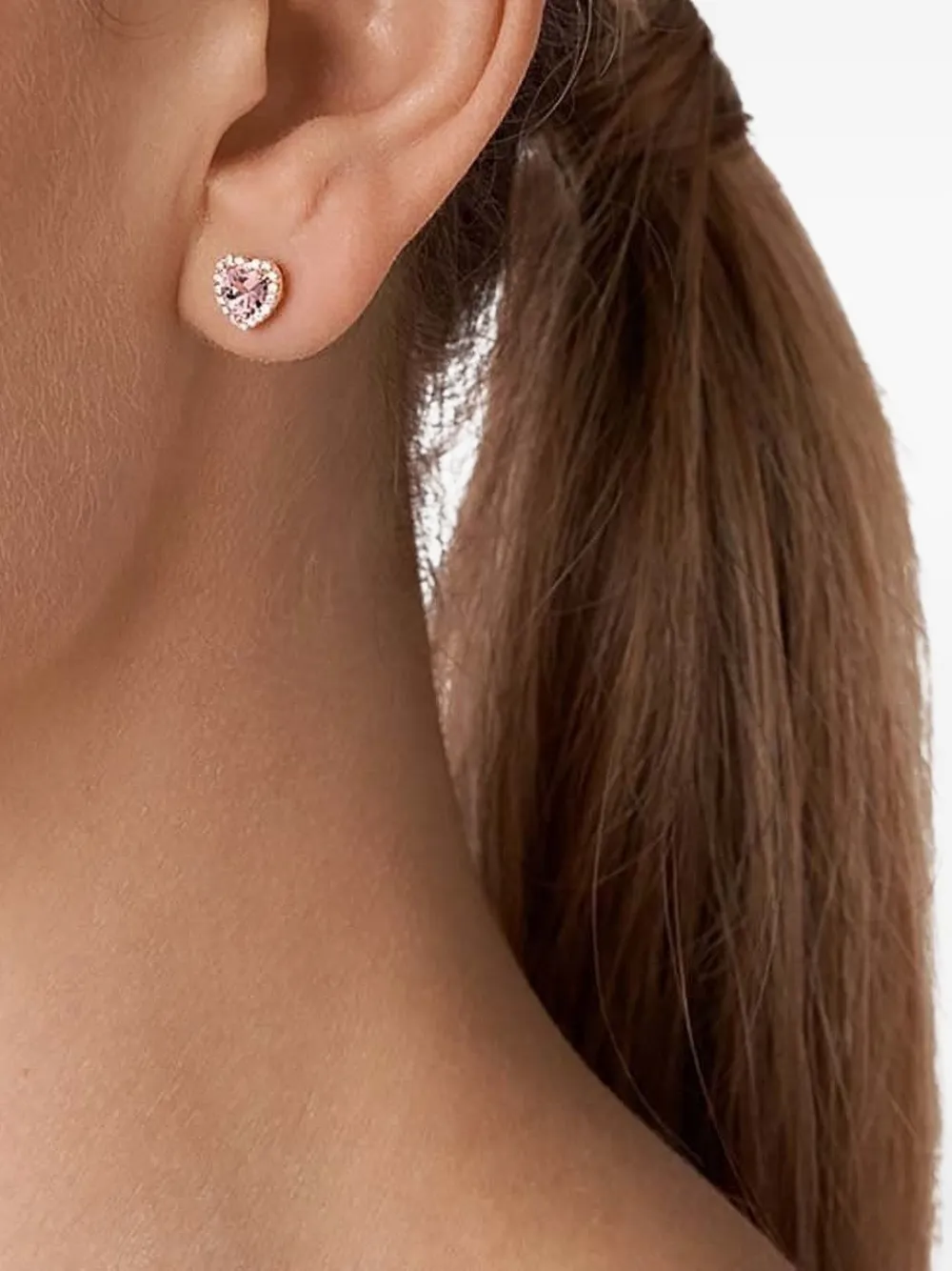 Michael Kors heart-shaped halo earrings - ピンク Michael Kors heart-shaped halo earrings - ピンク