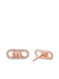 Michael Kors Empire Link rose-gold MK-logo stud earrings - Pink