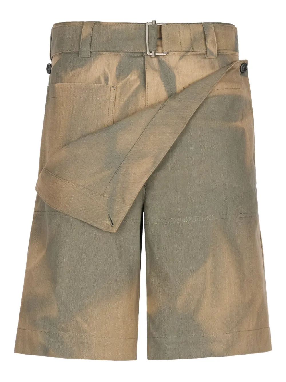 JiyongKim belted wrap shorts | Neutrals | Image 1
