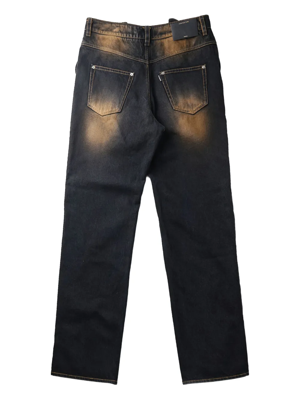 JUNTAE KIM Jeans met geplooid vlak - Zwart