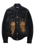 JUNTAE KIM faded-effect denim jacket - Black