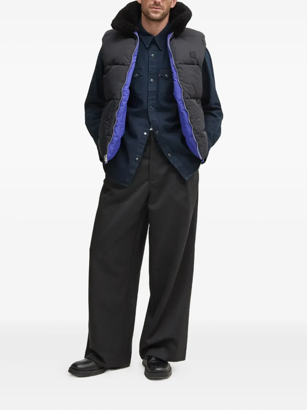 A.P.C. Gewatteerde bodywarmer Zwart