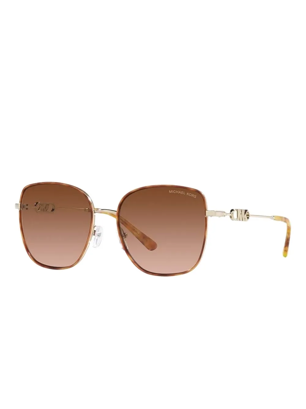 Michael Kors logo-plaque square-frame sunglasses - Bruin