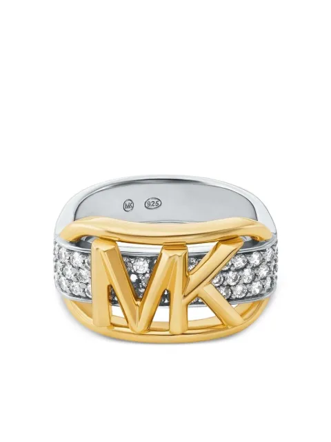 Michael Kors empire-logo pave ring