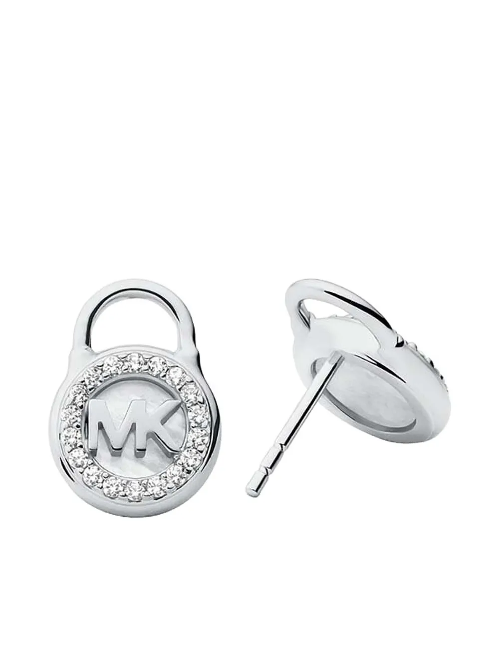 Michael Kors crystal-embellishment earrings - シルバートーン Michael Kors crystal-embellishment earrings - シルバートーン