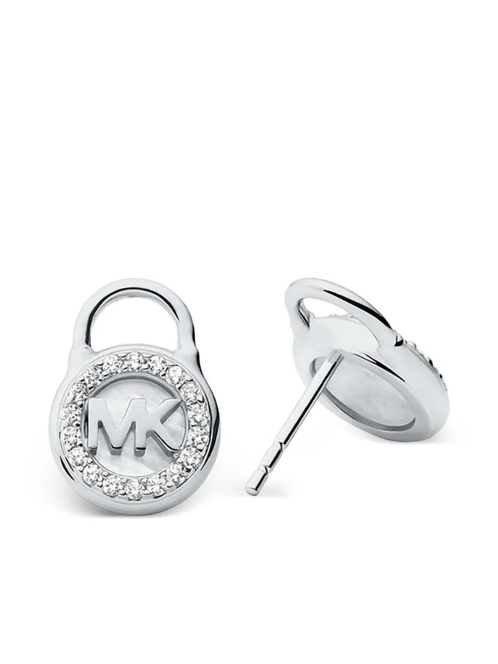 Michael Kors crystal-embellishment earrings - シルバートーン Michael Kors crystal-embellishment earrings - シルバートーン
