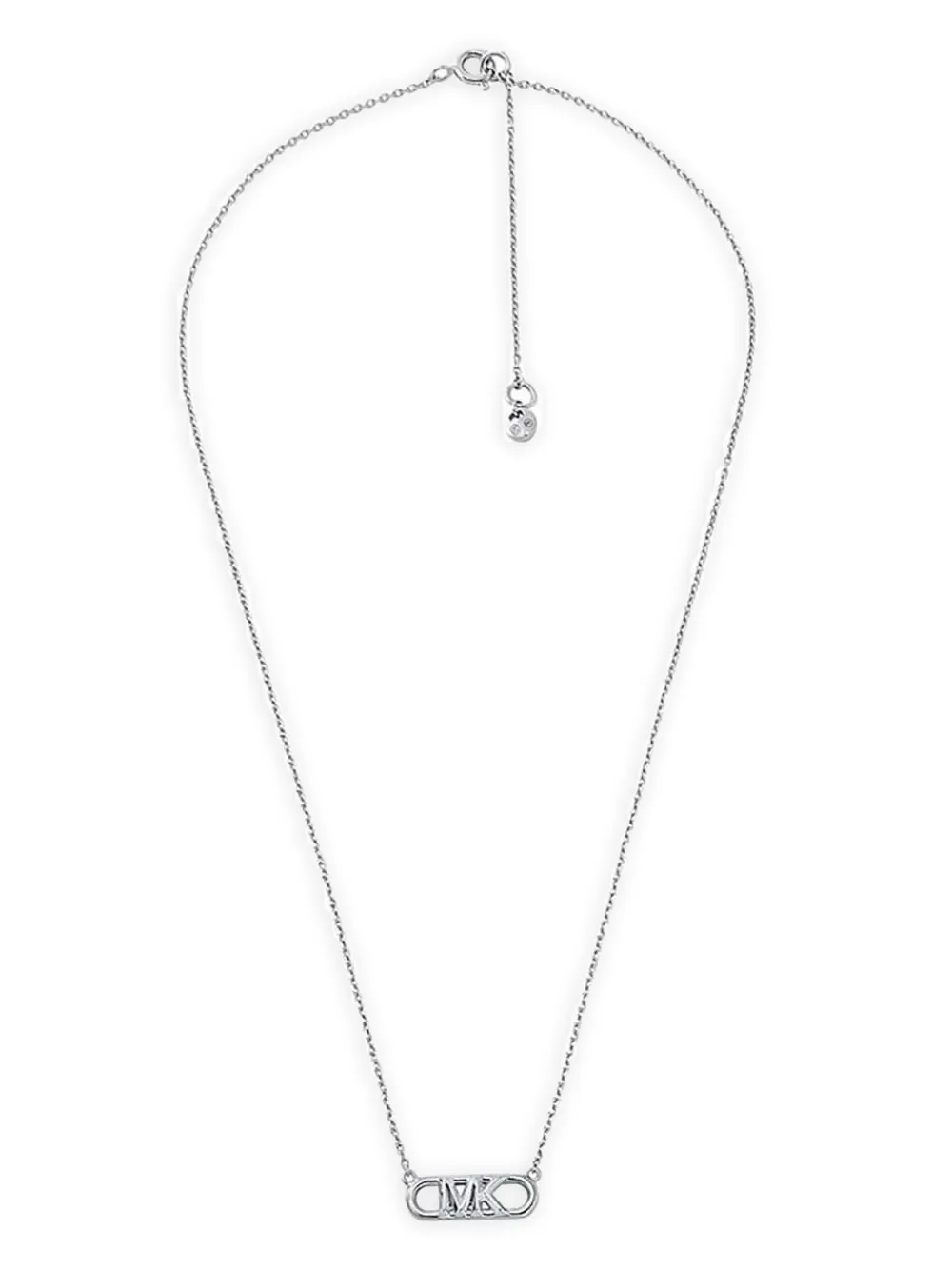 Michael Kors ロゴペンダント ネックレス - シルバートーン Michael Kors ロゴペンダント ネックレス - シルバートーン
