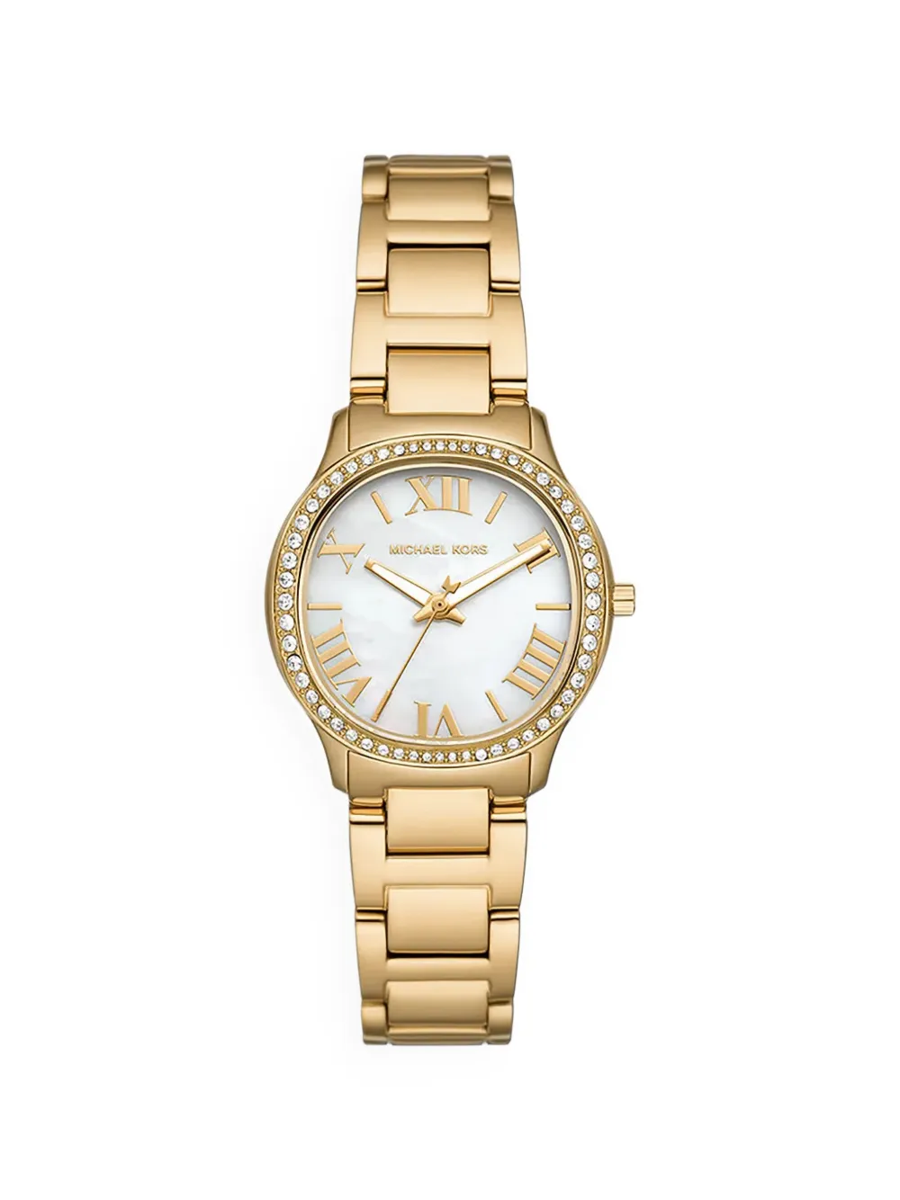 Michael Kors sage pavé gold-tone 31mm watch - Weiß