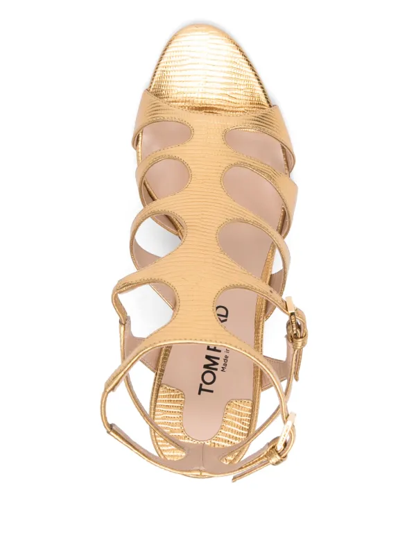 TOM FORD 105mm Paradis Sandals | Gold | FARFETCH JO