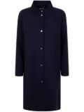 Herno band-collar buttoned coat - Blue