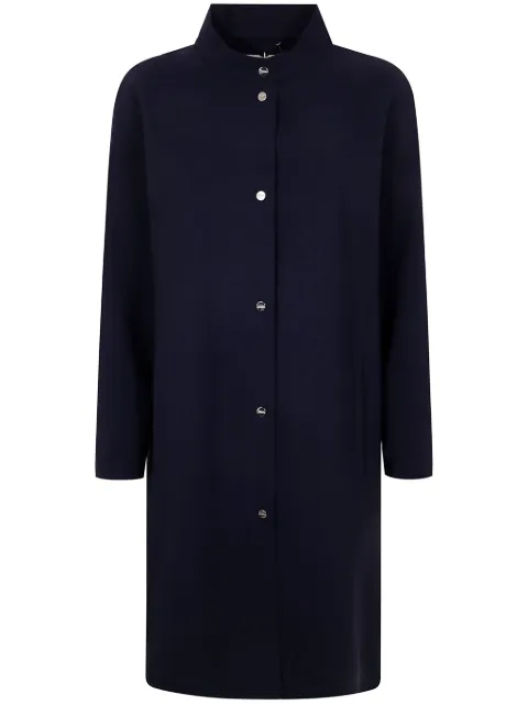 Herno band-collar buttoned coat 