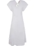 Semicouture poplin midi dress - White