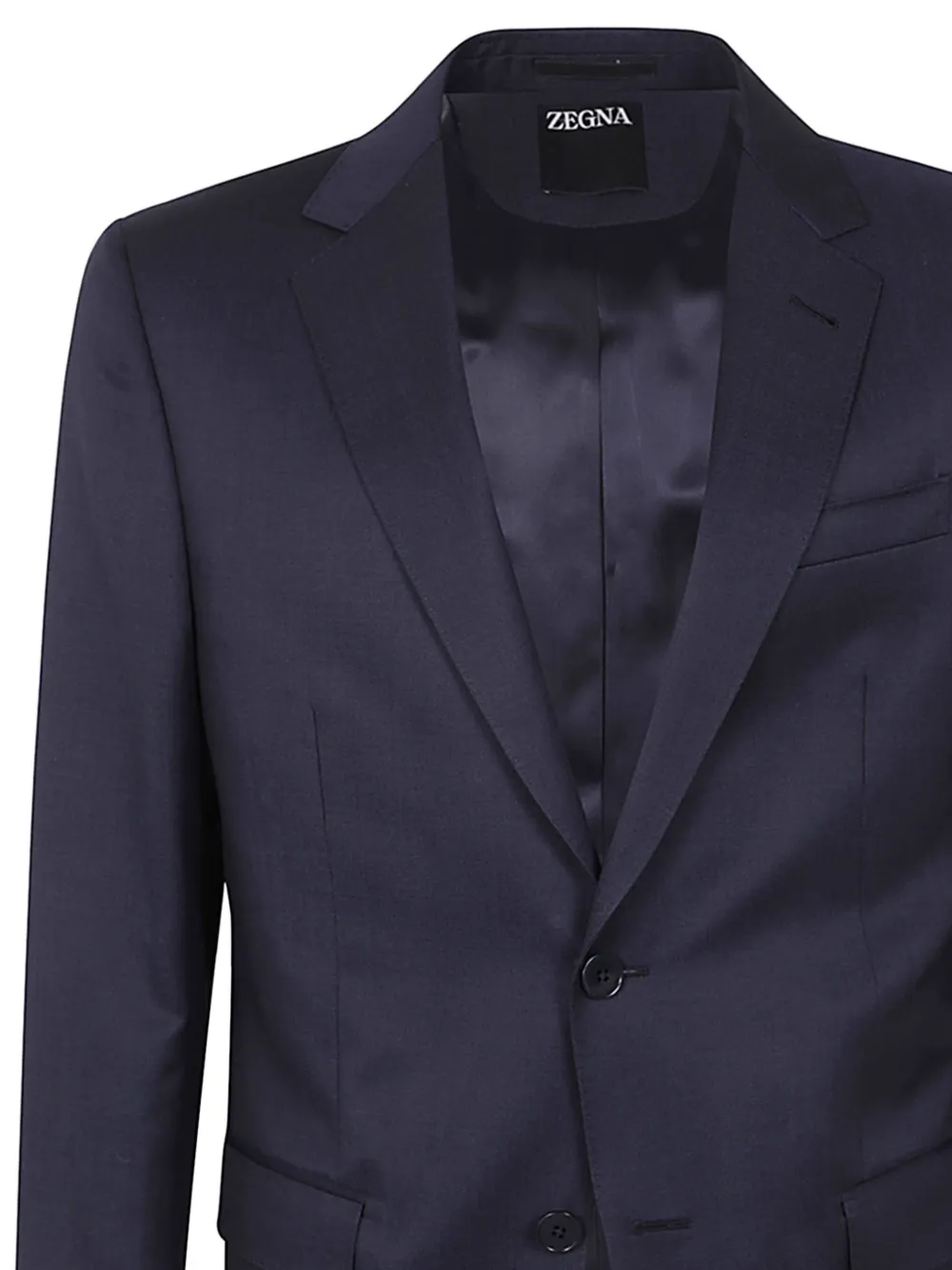 Zegna Pak met enkele rij knopen Blauw