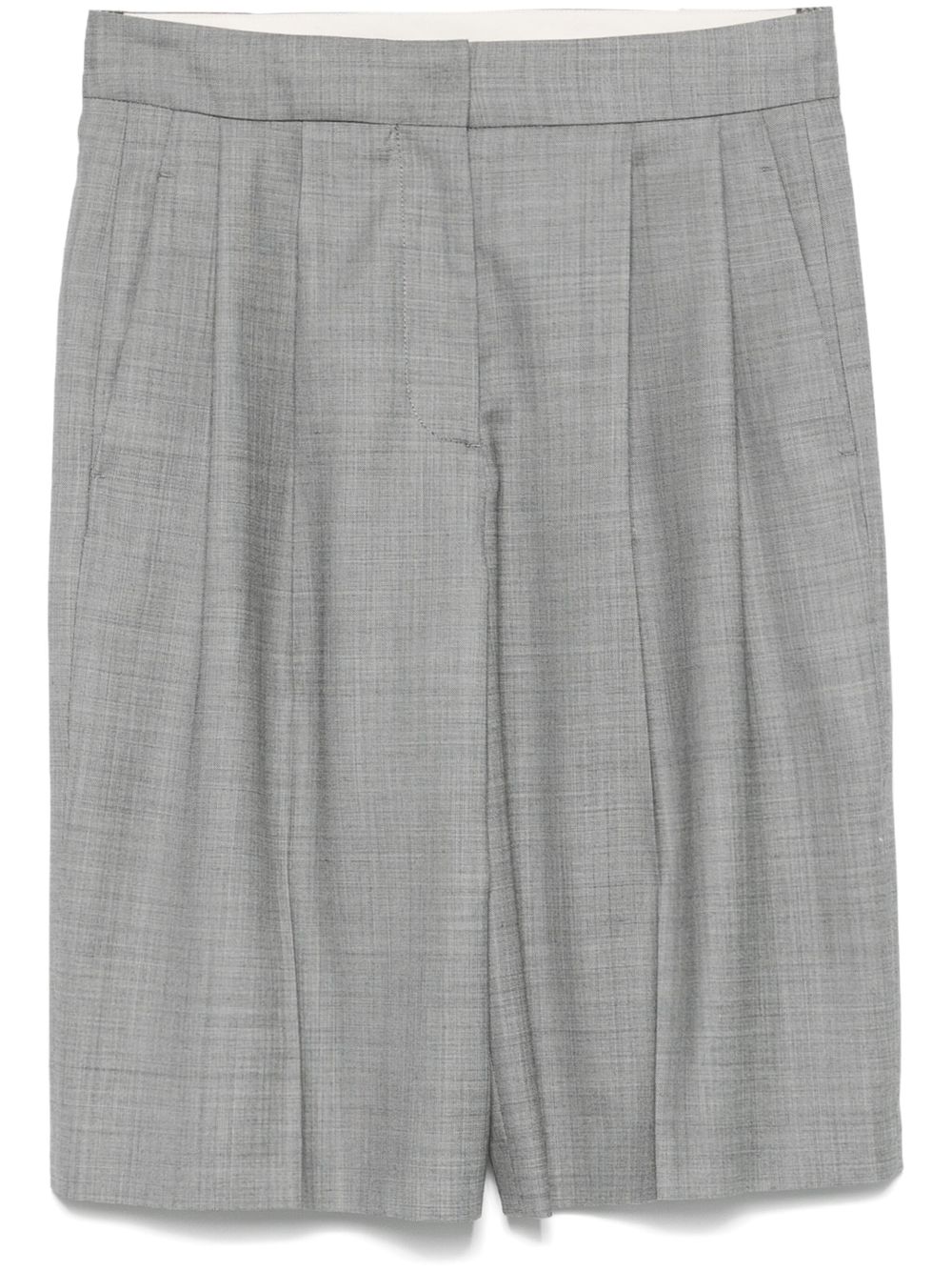 Loulou Studio check-pattern shorts - Grey