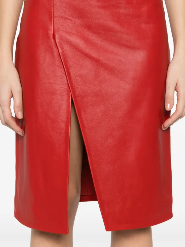 【関税込み】Loulou de Saison ミディアムスカート LouLou De Saison Ekare スカート | レッド | FARFETCH JP