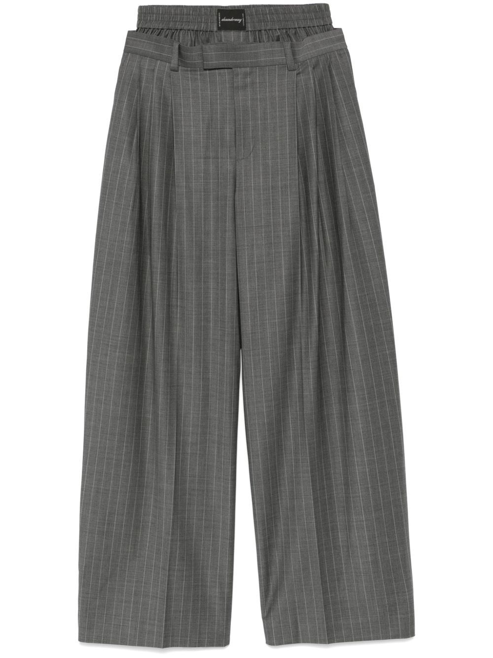 ALEXANDER WANG BOXER-DETAIL PLEATED TROUSERS