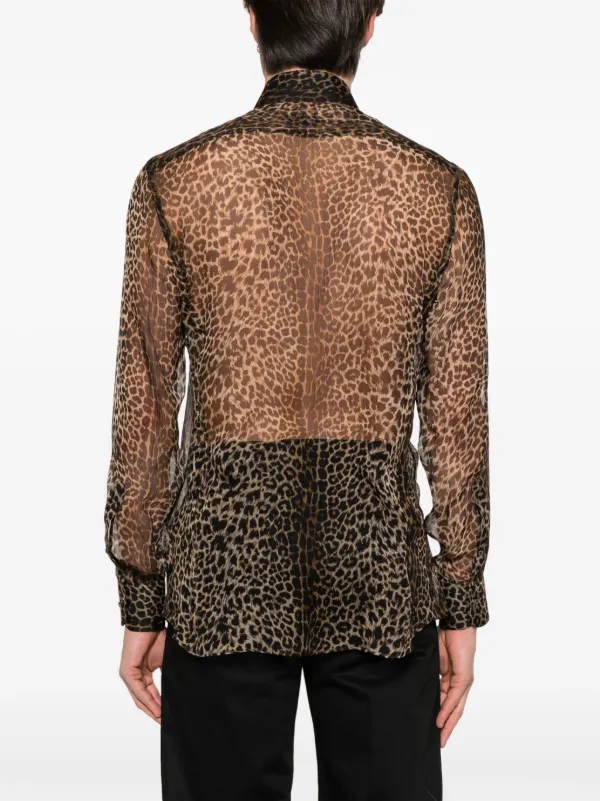 TOM FORD leopard-print Shirt | Brown | FARFETCH